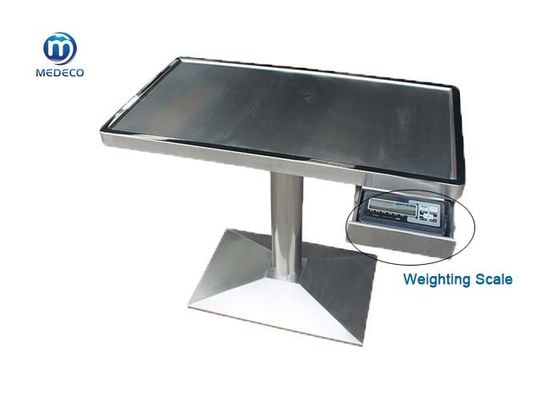 Medical Vet Exam Table Stainless Steel Column Weighing And Surgical Treatment Table