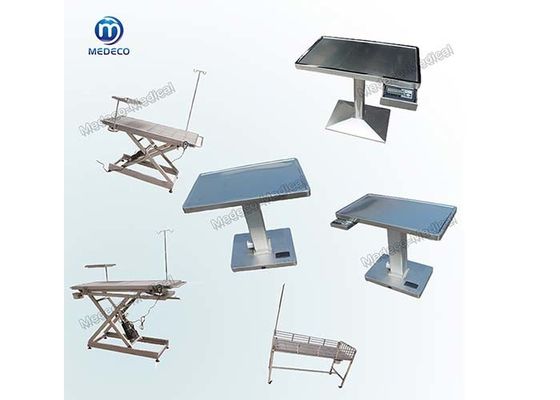 Medical Vet Exam Table Stainless Steel Column Weighing And Surgical Treatment Table